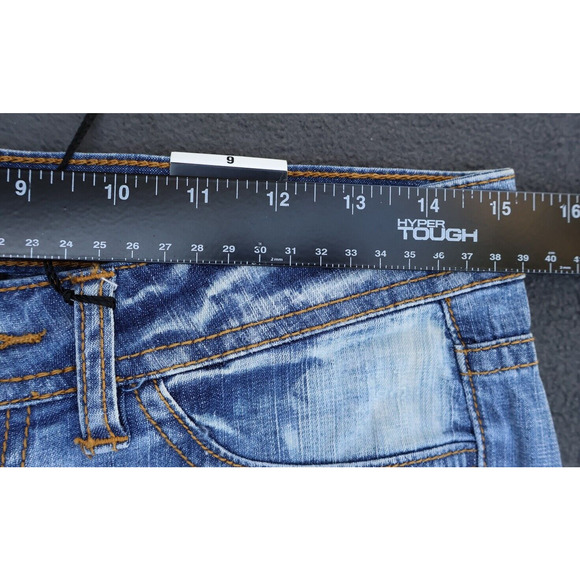 Allen B. by Allen Schwartz Women Blue Distressed Jeans 6 - Picture 15 of 16